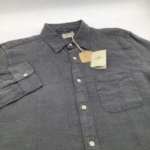 Faherty Mens  Linen Laguna Long Sleeve Button Up Shirt Size Medium NWT